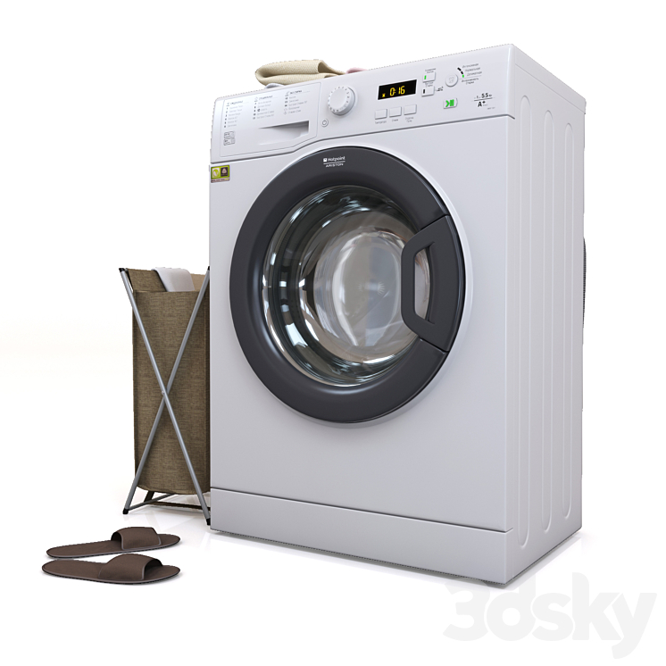 Washing machine Hotpoint-Ariston VMSF 501 B 3DS Max - thumbnail 2