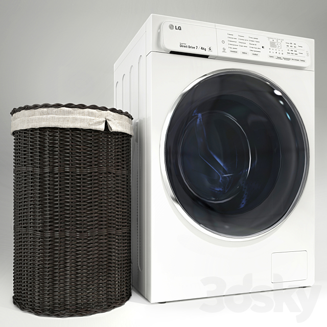 washing machine LG 3DSMax File - thumbnail 1