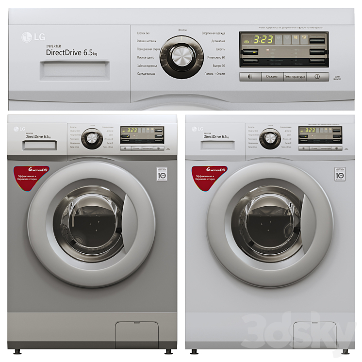 Washing Machine LG F1096ND3 3DS Max - thumbnail 1