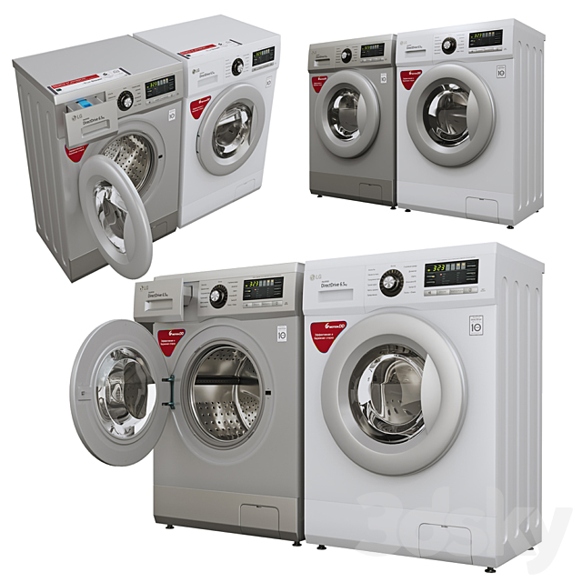 Washing Machine LG F1096ND3 3DSMax File - thumbnail 2