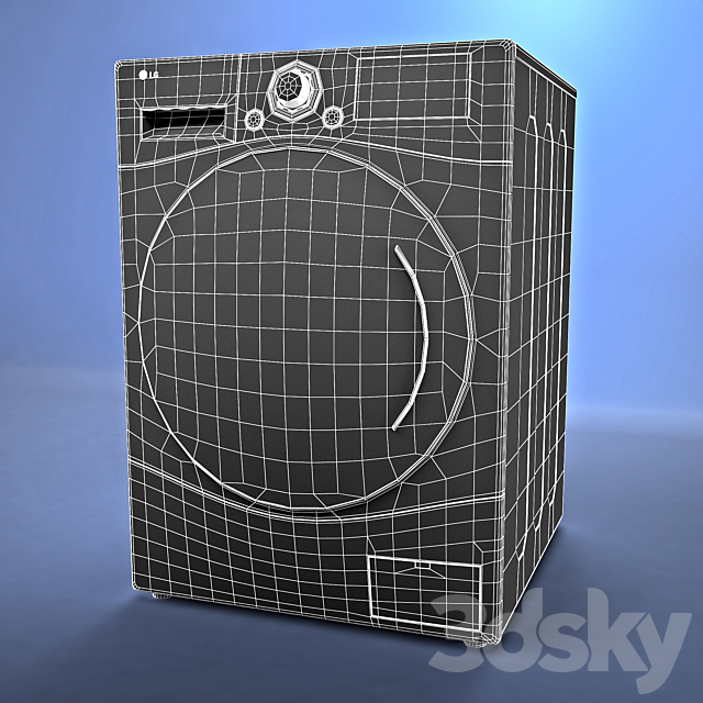 Washing machine LG F14A8TDS 3DSMax File - thumbnail 3