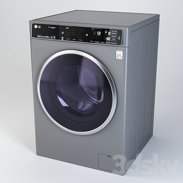 Washing Machine LG F14U1JBS6 3DSMax File - thumbnail 1