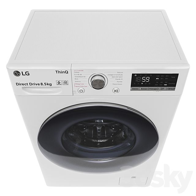 Washing machine LG F2V5GS0WT 3DS Max Model - thumbnail 4