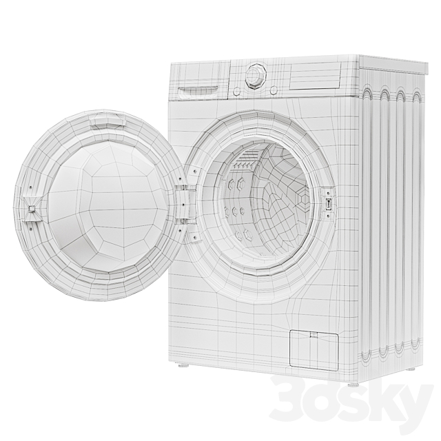 Washing machine LG F2V5GS0WT 3DS Max Model - thumbnail 5