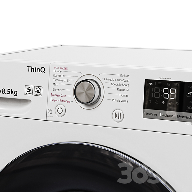 Washing machine LG F2V5GS0WT 3DS Max Model - thumbnail 7