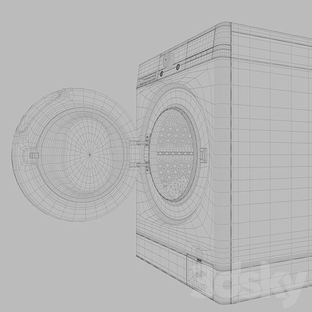 Washing machine LG F2V5HS0W 3DS Max Model - thumbnail 2