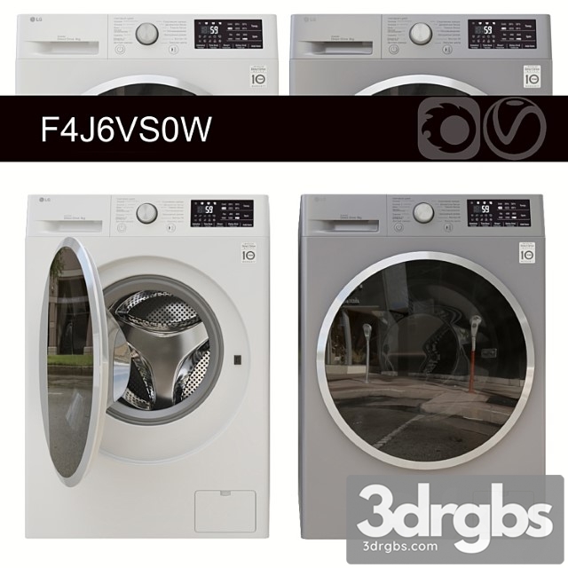 Washing machine lg f4j6vs0w - thumbnail 1