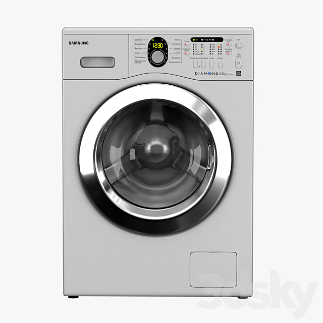 washing machine samsung 3ds Max - thumbnail 2