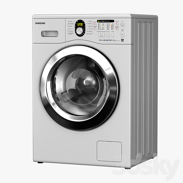 washing machine samsung 3ds Max - thumbnail 3