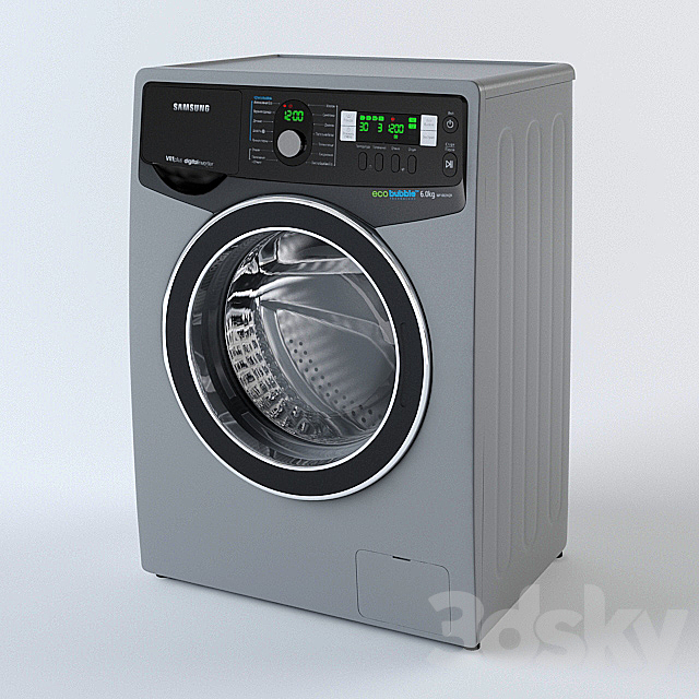 Washing Machine Samsung WF1602XQR 3DSMax File - thumbnail 1