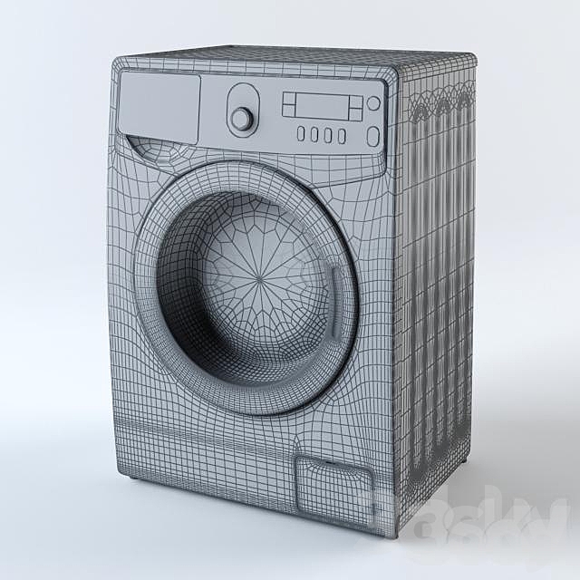 Washing Machine Samsung WF1602XQR 3DSMax File - thumbnail 3