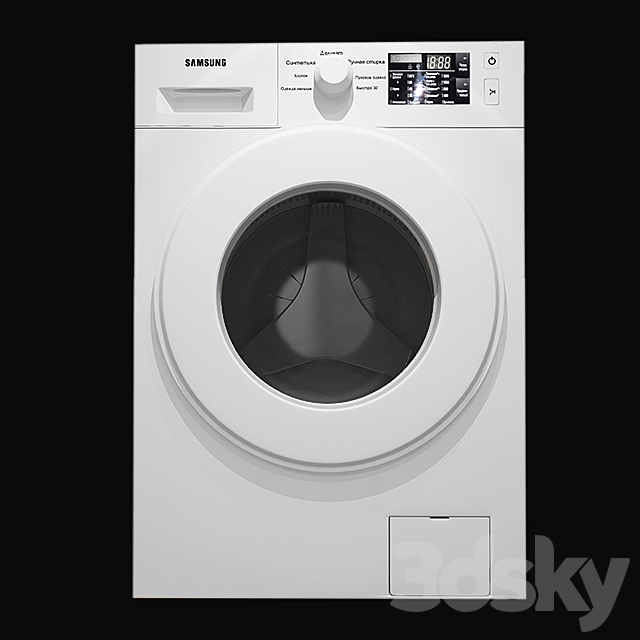 Washing machine Samsung WW60J4260JWDLP 3DSMax File - thumbnail 1