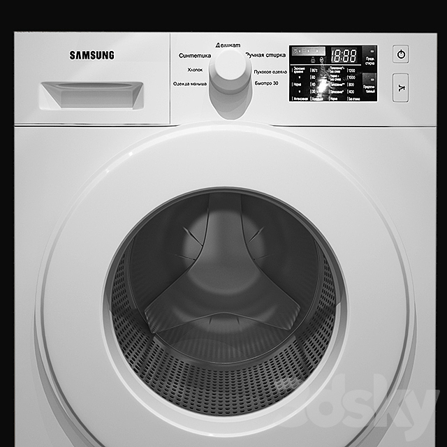 Washing machine Samsung WW60J4260JWDLP 3DSMax File - thumbnail 2