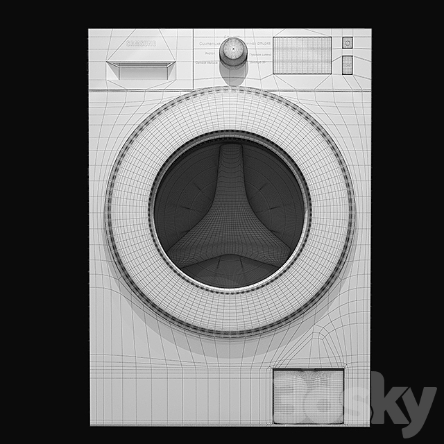 Washing machine Samsung WW60J4260JWDLP 3DSMax File - thumbnail 3