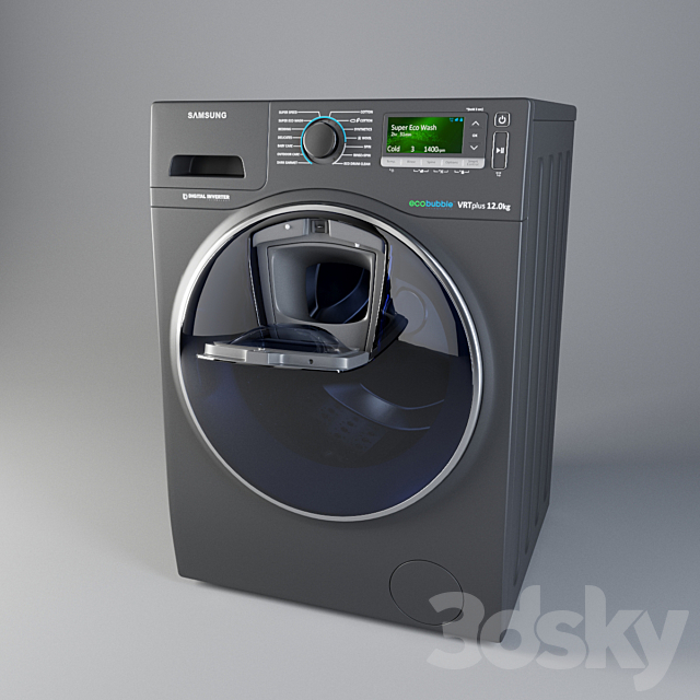 Washing machine Samsung WW8500K 3DSMax File - thumbnail 2