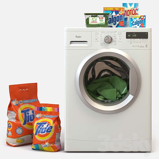Washing machine Whirlpool 3DSMax File - thumbnail 1