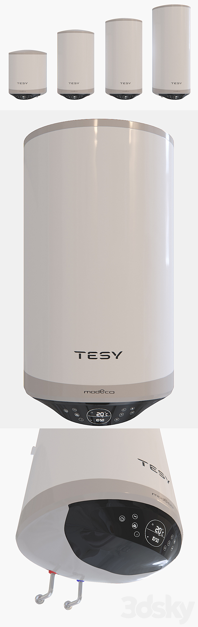 Water heater TESY Modeco CLOUD 3ds Max - thumbnail 2