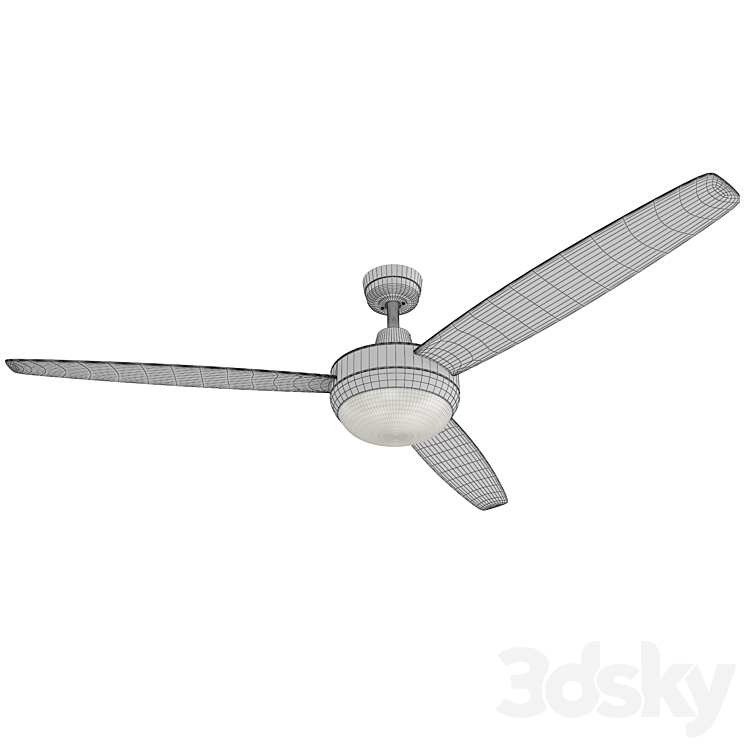 Westinghouse Fan Light 3DS Max - thumbnail 2