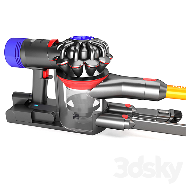 Wireless vacuum cleaner Dyson V8 Absolute 3ds Max - thumbnail 2