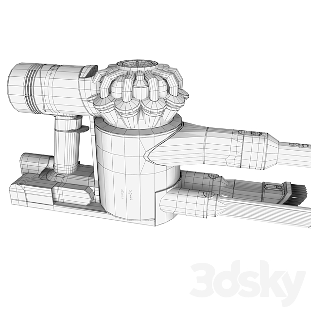 Wireless vacuum cleaner Dyson V8 Absolute 3ds Max - thumbnail 3