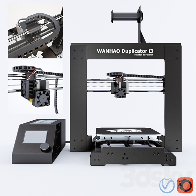 3D printer WANHAO DUBLICATOR I3 V 2.1 3DSMax File - thumbnail 1