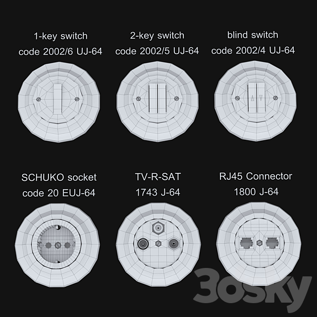 ABB Decento switches. 3DS Max Model - thumbnail 3