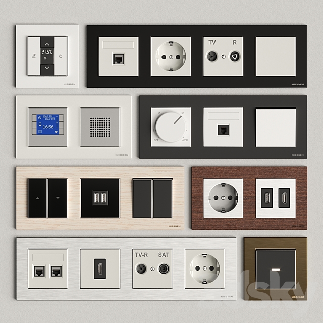 ABB Niessen SKY switches and sockets 3DS Max Model - thumbnail 2