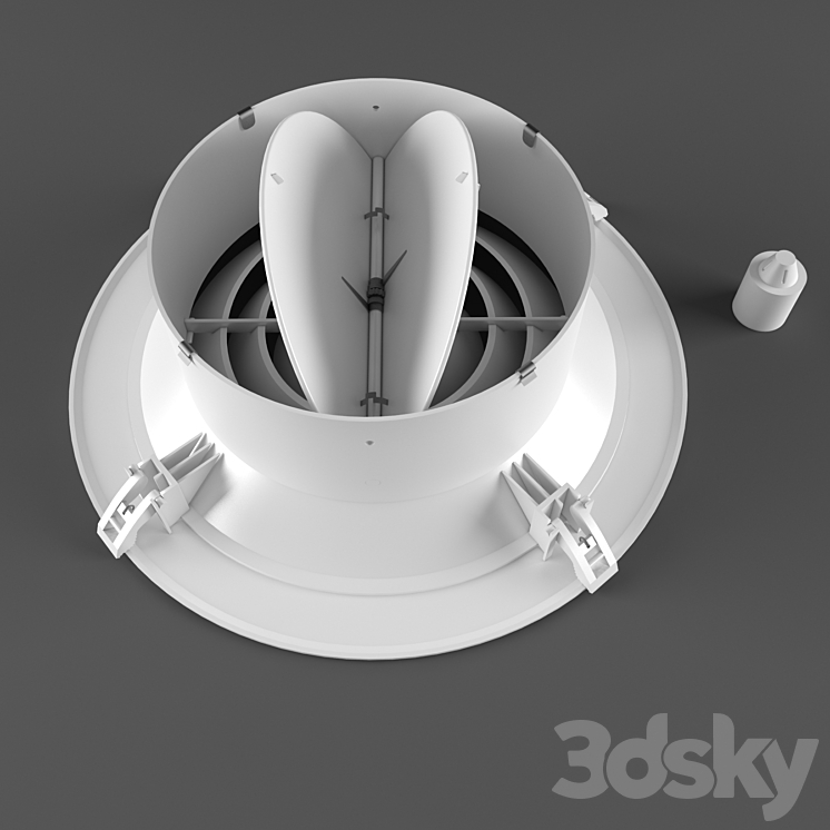 ABC plastic diffuser + key regulator 3DS Max - thumbnail 2