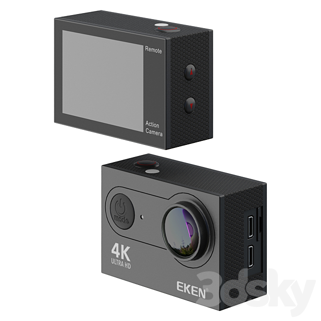 Action Camera EKEN 3DS Max Model - thumbnail 4