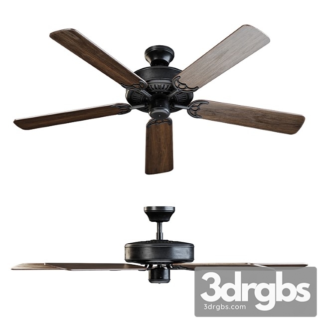 Aloha Brown Ceiling Fan 3dsmax Download - thumbnail 1