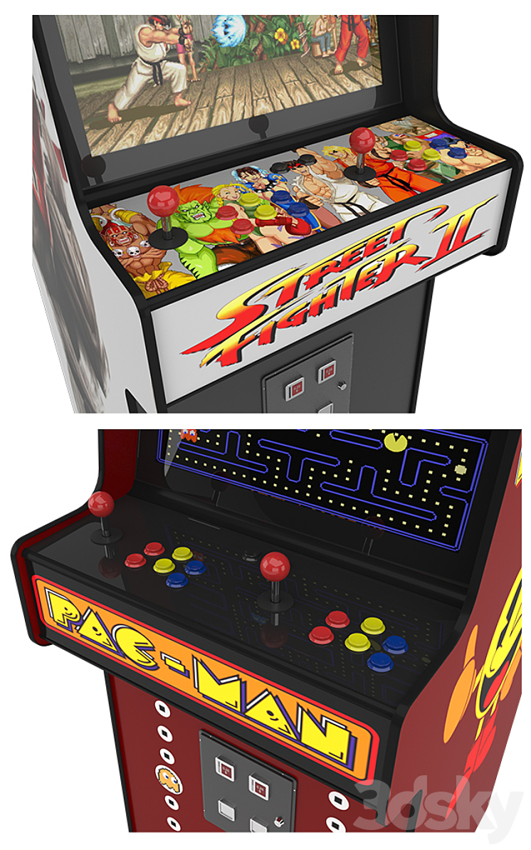 Arcade atari machines 3DS Max - thumbnail 2