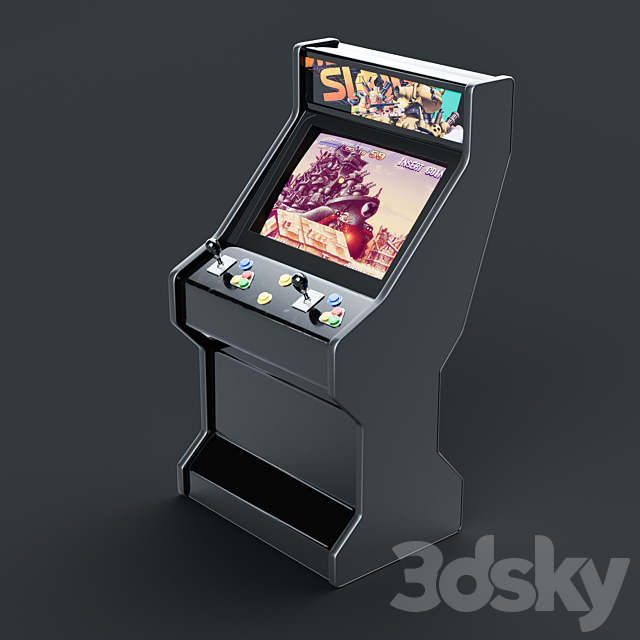 Arcade machines StreetFighter and MetalSlug 3DS Max Model - thumbnail 3