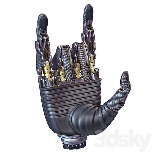 Arm Robotic Prothesis 3ds Max - thumbnail 2