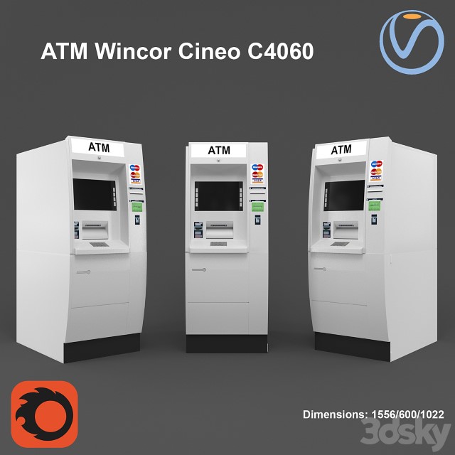 ATM Wincor Cineo c4060 3dsmax Download - thumbnail 1