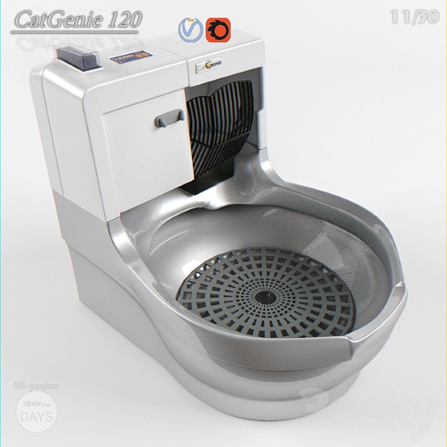 Automatic Cat Toilet Tsatgenie 120 3dsmax Download - thumbnail 1