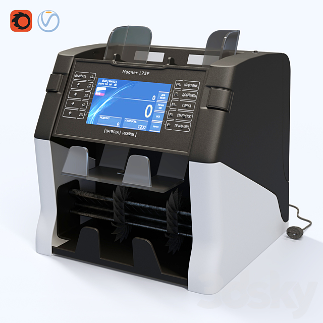 Banknote counter Magner 175F 3ds Max - thumbnail 1