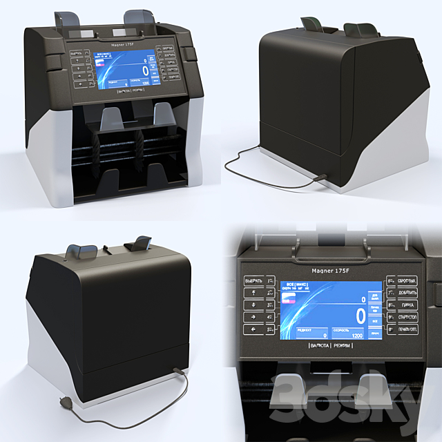 Banknote counter Magner 175F 3ds Max - thumbnail 2