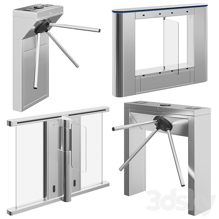 BLOKPOST turnstiles 3DS Max - thumbnail 1