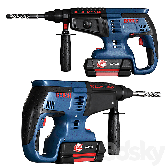 BOSCH cordless drill 3ds Max - thumbnail 1