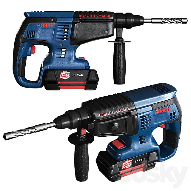 BOSCH cordless drill 3ds Max - thumbnail 2