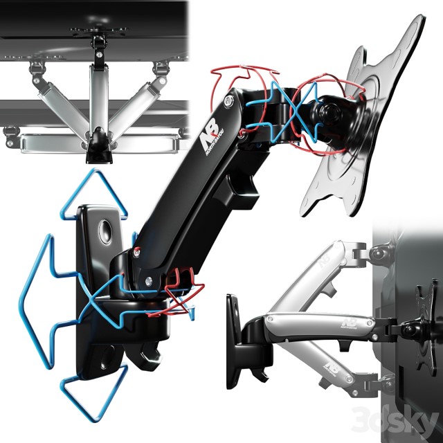 Bracket NB F120 TV Rigged 3dsmax Download - thumbnail 1