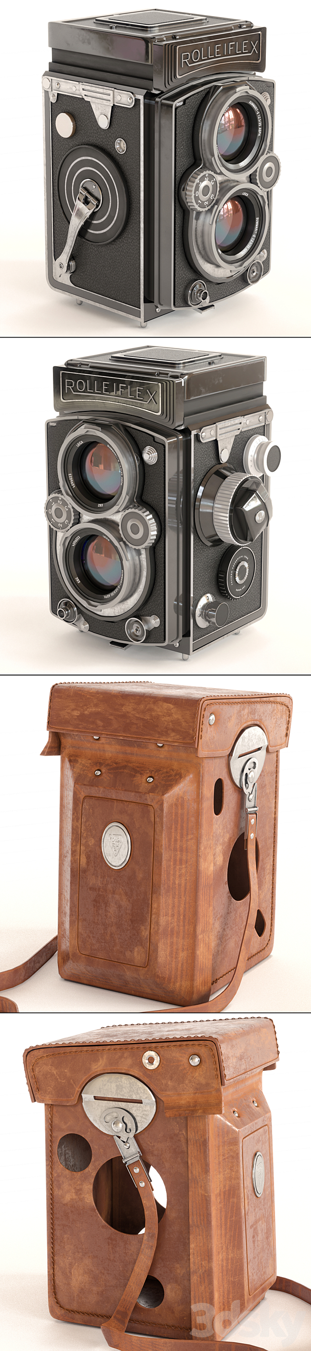 Camera with Rolleiflex cover 3DS Max Model - thumbnail 2