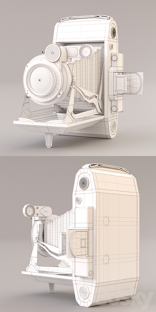 Camera: Zeiss Ikon Super Ikonta 530_2 3DS Max Model - thumbnail 3