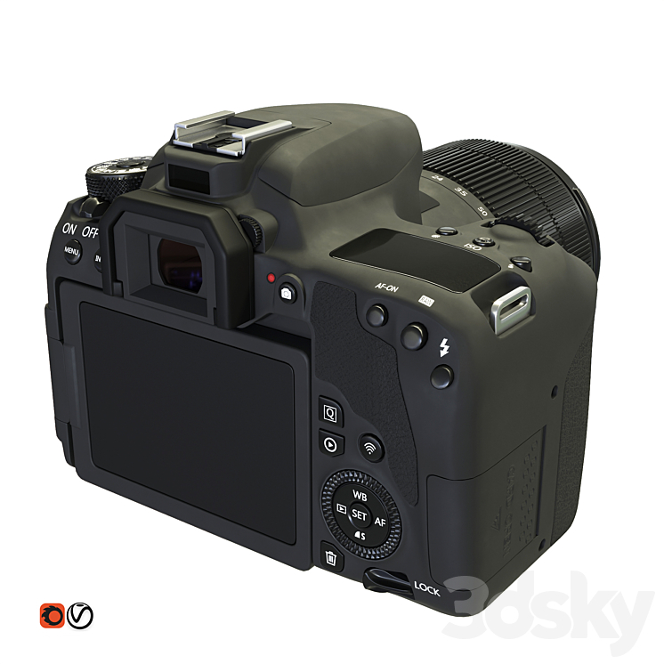 Canon EOS 77D SLR Camera 3DS Max - thumbnail 2