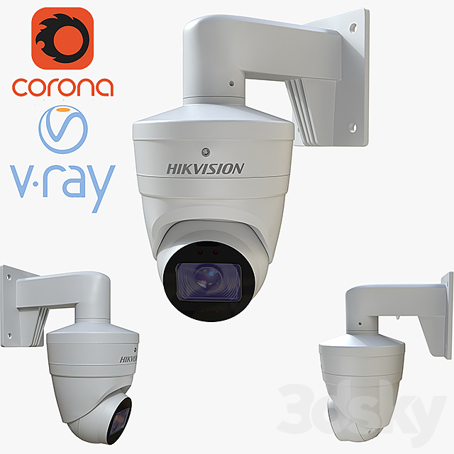 CCTV Surveillance Cameras HikVision 3DSMax File - thumbnail 1