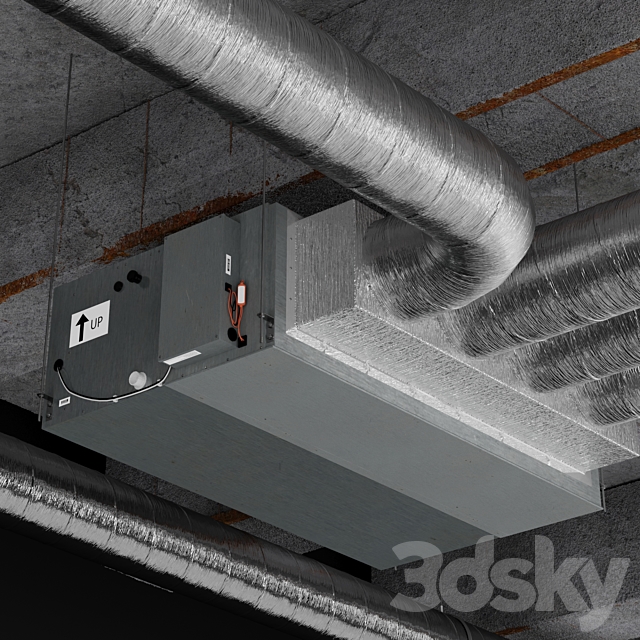 Ceiling ventilation system 3DS Max Model - thumbnail 3