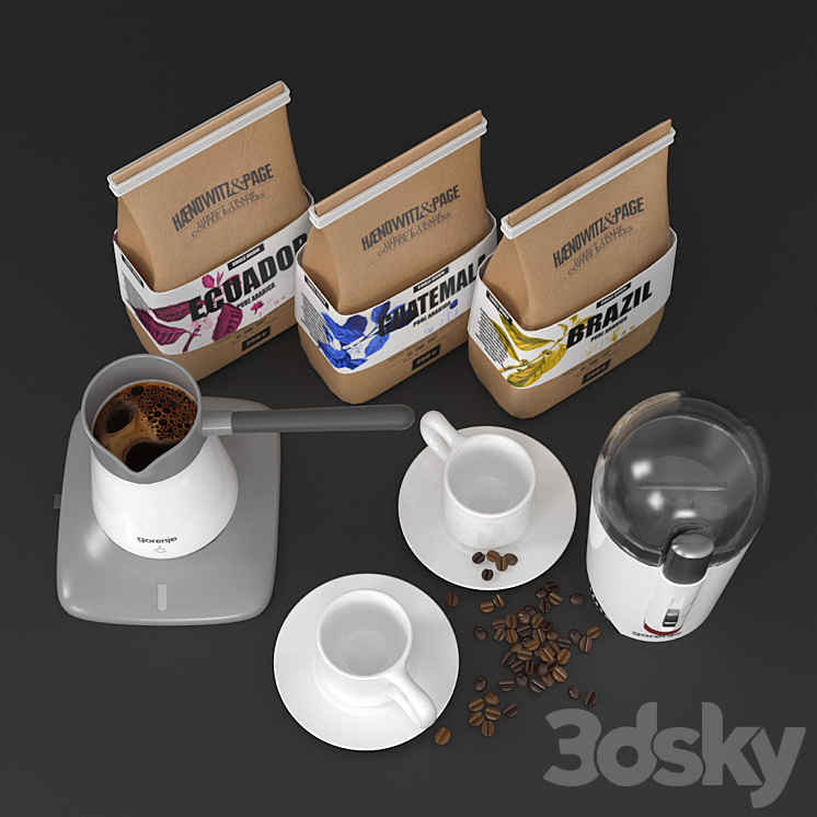 coffee_set_gorenje 3DS Max - thumbnail 2