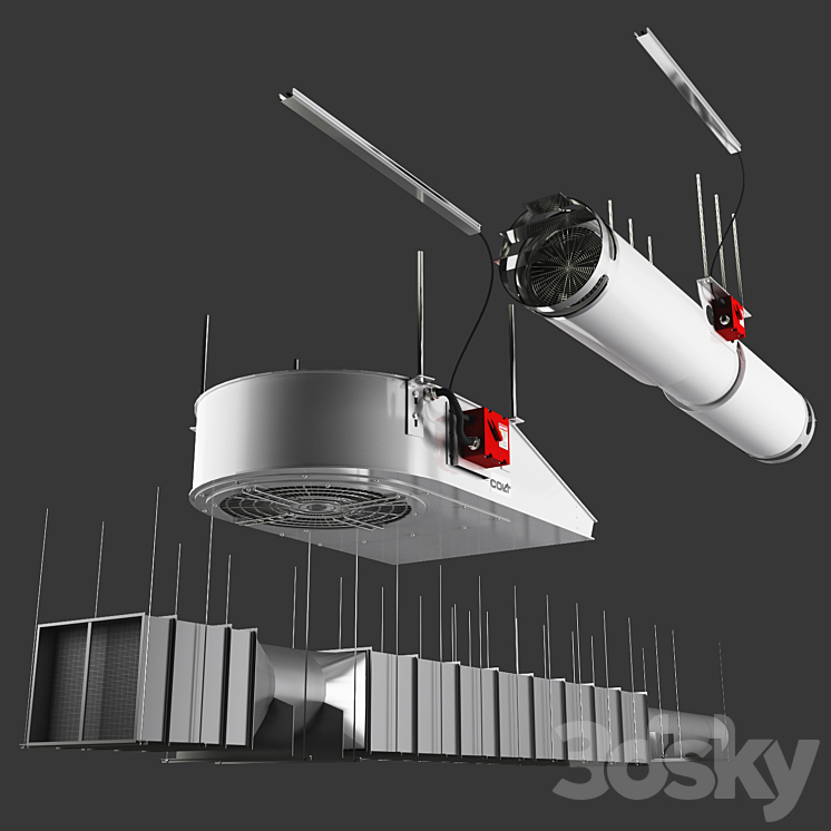 Colt ventilation systems for car parks 3DS Max - thumbnail 1