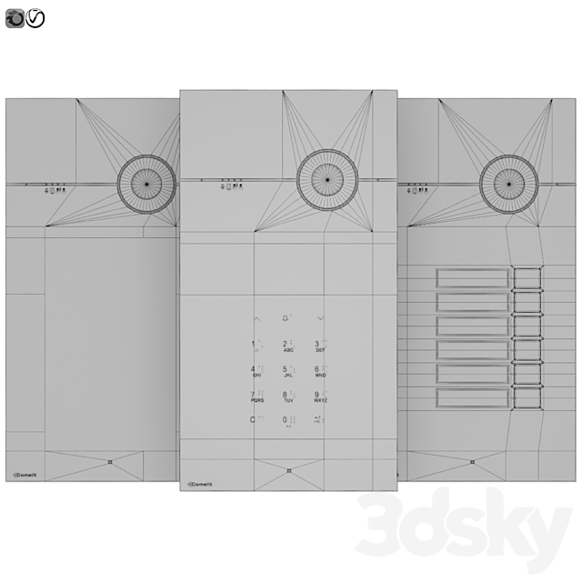 Comelit intercom set 3ds Max - thumbnail 3