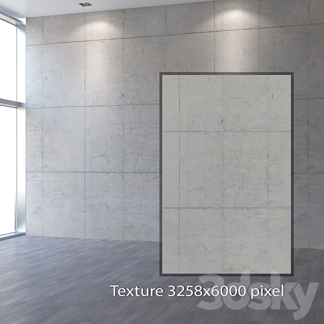 Concrete wall 402 3DSMax File - thumbnail 1